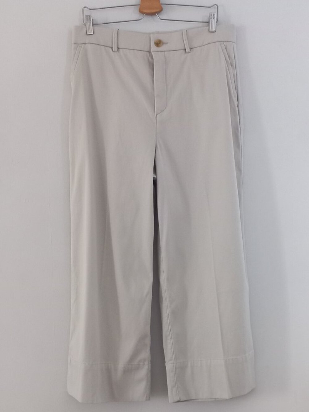 SPANX NWT beige stretch twill wide leg pants